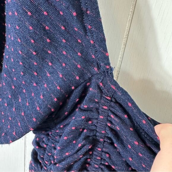 Free People Polka Dot Ruched Mini Dress Size XS - Picture 5 of 9